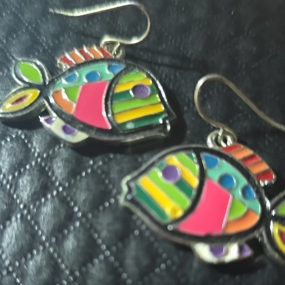 Colorful Fish-Shaped Earrings